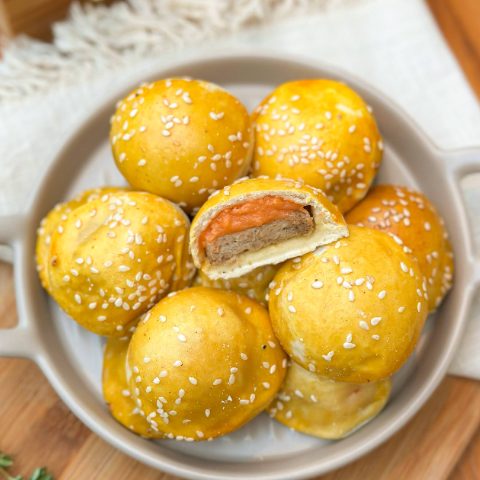 Mini Hambúrguer com Cheddar (26g/unidade)